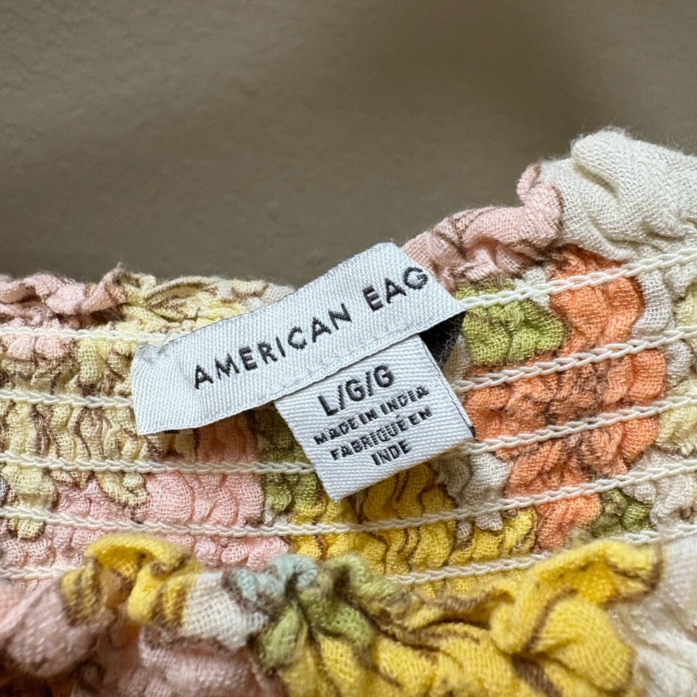 American Eagle Floral Smocked Dress